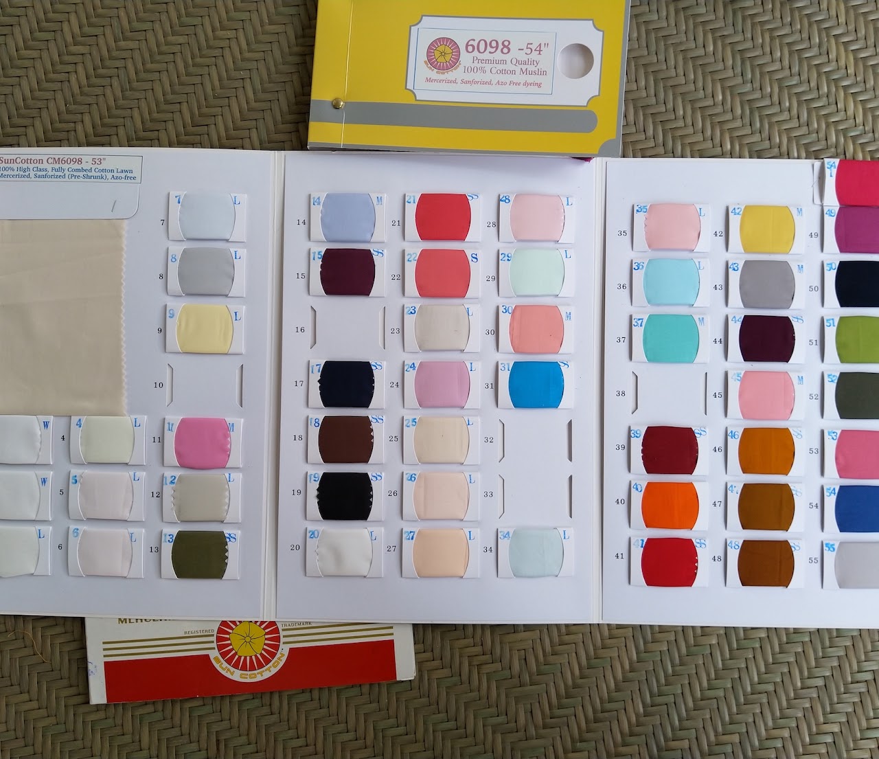 Suncotton 6098 Color Card